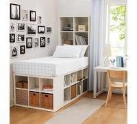 Linen Closet Cotton Rich Twin/Twin XL Dorm Sheet Set with Bonus Phone Pocket, Includes Two Fitted Sheets and Two Pillowcases, fits up to 14" Mattress, Windowpane