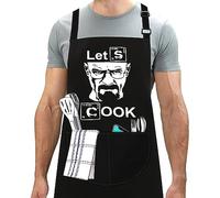 LINEN CLOSET® Funny Bbq Aprons for Men Chef Kitchen Aprons Christmas Grilling Cooking Birthday Gifts for Father Dad Grandad Husband with Pockets- Lets Cook Apron