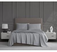 Linen Closet Luxury Cotton 1200 Thread Count Hotel Luxury 4-Piece Sheet Set, King, Light Gray
