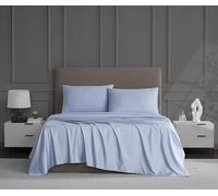 Linen Closet Luxury Cotton 1200 Thread Count Hotel Luxury 4-Piece Sheet Set, Queen, Blue