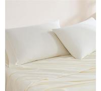 Linen Closet Luxury Cotton 144 Thread Count Organic Cotton King Pillowcases, Set of 2, Fresh Ivory