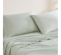 Linen Closet Luxury Cotton 144 Thread Count Organic Cotton Standard Pillowcases, Set of 2, Light Green