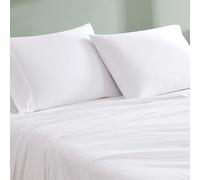Linen Closet Luxury Cotton 300 Thread Count Organic Cotton King Pillowcases, Set of 2, Arctic White