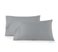 Linen Closet Luxury Cotton 600 Thread Count Performance Cotton King Pillowcases, Set of 2, Light Gray