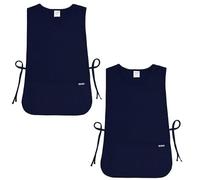 LINEN CLOSET® Tabard Aprons Unisex Aprons for Men Women Ladies Tabards Work Cleaning Apron with 2 Deep Pockets