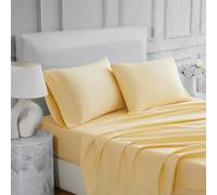 Linen Closet Ultimate Percale Lt Yellow Queen Set Sheet 4 Piece Set