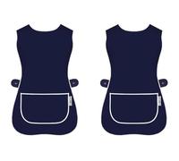 LINEN CLOSET Womens Tabards with Pockets for Ladies Cleaning Catering Chef Kitchen Aprons Unisex Hygea Tabard Apron Work Tabards Men