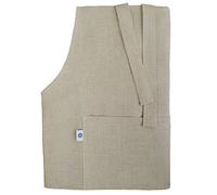 Linen & Cotton Apron for Women Men Ladies Cook Chef Kami -100% Linen, Beige Natural (70 x 100 cm (28''x 40'')) Unisex Durable with Pocket for Kitchen Bakers Crafting Flower Shop Coffee House Tea Rooms