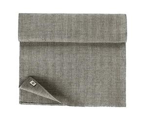 Linen & Cotton Beautiful Noble Wide Table Runner - 100% Linen, Black Beige (47 x 130 cm (18.5'' x 52'')) - Table Decorations - 1 Piece - Made in EU