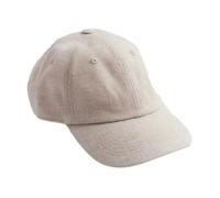 Linen Cotton Blend Baseball Cap Adjustable Buckle Lightweight Summer Sun Hat (UK, Alpha, One Size, Beige)