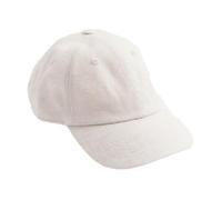 Linen Cotton Blend Baseball Cap Adjustable Buckle Lightweight Summer Sun Hat (UK, Alpha, One Size, White)