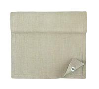 Linen & Cotton Hemstitched Natural Table Runner FLORENCE, 100% Linen - 43 x 270cm (17.2''x 108''), Beige