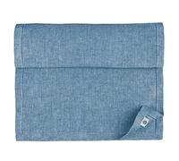 Linen & Cotton Hemstitched Table Runner SCANDI, 100% Linen - 44 x 270cm (17.6'' x 108''), Blue
