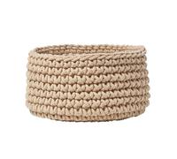 (Linen) Cotton Knitted Round Storage Basket, 37 x 21 cm