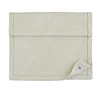 Linen & Cotton Luxury Hemstitched Herringbone Natural Table Runner OXFORD, 100% Linen (44 x 130cm)