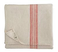 Linen & Cotton Stonewashed Tablecloth PROVENCE-II, 100% Linen - 136 x 300cm (54.4''x 120''), Red Stripes