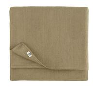 Linen & Cotton Tablecloth Table Linen Cover Hygge - 100% Linen, Beige Brown (80 x 80 cm) Square Washable Small Table Cloth for Home Kitchen Coffee Dining Table Decoration Restaurant Hotel Summer