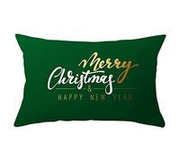 Linen Couch Pillow Covers Large Cushion Cover For Chair Green Couch Pillow Covers With Zipper Cushion Covers Extra Large "Merry Christmas Happy New Year" Throw Pillow Covers 30x50 cm