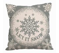 Linen Cushion Covers 30cmx50cm Christmas Snowflake Multi-functional Cushion Throw Pillow Covers for Outdoor Patio Garden Blench Living Room Sofa Farmhouse Decor