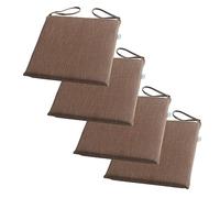Linen Dining Chair Cushions Set of 2/4/6 with Ties - Soft Seat Pads for Kitchen & Office Decorative 45x45cm Cushions for Comfort & Style