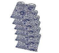 Linen Dining Chair Cushions Set of 2/4/6 with Ties - Stylish Seat Pads for Kitchen & Office Chairs 45x45cm Decorative Cushions for Home Comfort