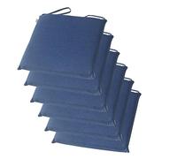 Linen Dining Chair Cushions Set of 2/4/6 with Ties - Stylish Seat Pads for Kitchen & Office Chairs Comfortable Decorative Cushions 45 x 45cm