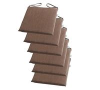 Linen Dining Chair Cushions with Ties - Set of 2/4/6 Stylish Seat Pads for Kitchen & Office 40x40cm Comfortable Decorative Cushions for Home Use