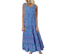 Linen Dresses for Women UK Clearance Summer Beach V Neck Button Midi Dress Short Sleeve Casual Dresses Pockets Elegant Solid Color Dress Loose Baggy Cotton Maxi Dress Ladies Dresses Size S-2XL