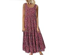 Linen Dresses for Women UK Sale Clearance Summer Beach V Neck Button Midi Dress Short Sleeve Casual Dresses Pockets Elegant Solid Color Dress Loose Baggy Cotton Maxi Dress Ladies Dresses Size S-2XL