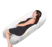 Linen Empire 12Ft Big C_U Shaped Deluxe Full Body Cuddly & Maternity Pregnancy Support Pillow Only - Made in the UK