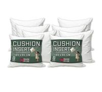 Linen Empire Cushion Inserts 26" x 26" Pack of 8 Cushion Inner Pads (65 x 65 cm) - White Square Bounce Back Decorative Scatter Cushion Stuffers - Sofa Bed Couch Pillows