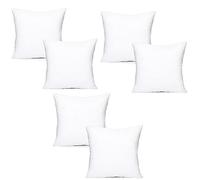 Linen Empire Set of 6 Hypoallergic Cushion Inner Pads (Pack of 6) 14" x 14" (35cm x 35cm) Cushion Insert Decorative Square Pillow Stuffer for Sofa Couch Cushions