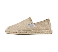 Linen Espadrilles Mens,Men Espadrilles Slip On Shoes,Lightweight Men's Canvas Fisherman Shoes,Men Casual Laceless Espadrille Shoe,Breathable,Suitable for Daily Casual Wear Khaki