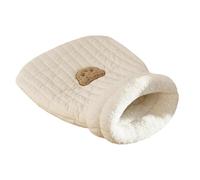 Linen Fabric Bed Cave | Cat Bed Cave Cat Beds Soft and Washable Design, Sleeping Bag with Cute Bear Pattern for Cats and Small Pets