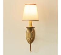 Linen Fabric Wall Sconce Hardwired Indoor Cloth Wall Lamp Bathroom Vanity Lights with Fabric Shade, Modern Retro Wall Mounted Lights for Bedroom Living Room, E27