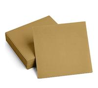 Linen-Feel Colored Paper Napkins - Decortive Cloth-Like Gold Luncheon Napkins - Soft and Absorbent. for Kitchen, Party, Wedding, Dinner Or Any Occasion. (Pack of 100)