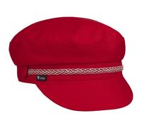 Lipodo Leinen Elbsegler Cap Baker-Boy-Mütze Maritime-Style Linen Made in Italy Women Summer red One Size