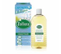Zoflora Linen Fresh Concentrated Disinfectant Liquid, 12 x 120ml Pack (1.44L), Fresh Laundry Scent, Antibacterial & Multi-Surface Cleaner, Kills 99.9% of Germs