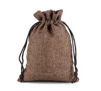 linen gift bag,easter jute gift bags 50Pcs Small Linen Jute Gift Bags With Drawstring For Wedding Party Favors Candy Jewelry Storage Sacks(Coffee,50PCS_7X9CM)