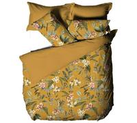 Linen House Anastacia Ochre Botanical Cotton Duvet Cover Set