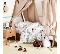 Linen House Kids Down By The River 100% Cotton Duvet Cover Set, Toddler/junior, White