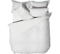 Linen House Palm Springs Duvet Cover Set, White, Super King