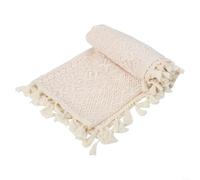 Linen Like Table Cover with For Dust Proofing Function and Decorative Line Tassel Design for Coffee Tables and Home Use (150 * 150cm)