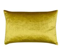 Linen Loft Bella Plain Velvet Boudoir Cushion Cover. Metallic Gold Supersoft Chenille. Modern and On-trend Home Accessory. 17x12 Rectangle Cushion Cover Only.