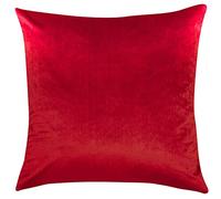 Linen Loft Bella Plain Velvet Extra-Large Cushion Cover. Red Supersoft Velvet Chenille. Modern and On-trend Home Accessory. 23x23 XLSquare Cushion Cover Only.