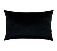 Linen Loft Bella Plain Velvet XL Rectangular Cushion Cover. Black Supersoft Velvet Chenille. Modern and On-trend Home Accessory. 23x15 XL Rectangle Cushion Cover Only.