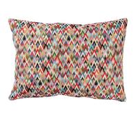 Linen Loft Geometric Tapestry Boudoir Cushion. Multicoloured Woven Design. Modern Traditional Turkish Kilim Style Weave. 17x12 Rectangle Cover