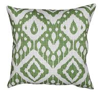 Linen Loft Moroccan Kilim Print Cushion Cover in Forest Green. Traditional Geometric Design of Turkish Style Diamonds and Dots. 17x17 Square Cushion Cover Only.