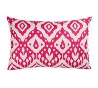 Linen Loft Moroccan Kilim Print XL Rectangular Cushion Cover in Bright Hot Pink and White. Traditional Geometric Design of Turkish Style Diamonds. 23x15 XL Cushion Cover Only.