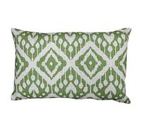Linen Loft Moroccan Kilim Print XL Rectangular Cushion Cover in Forest Green. Traditional Geometric Design of Turkish Style Diamonds and Dots. 23x15 XL Rectangle Cover Only.